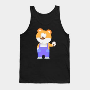 Cute teddy bear in trousers Tank Top